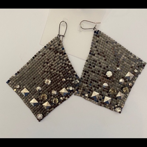 Jimmy Choo for H&M silver studded earrings - Picture 2 of 3